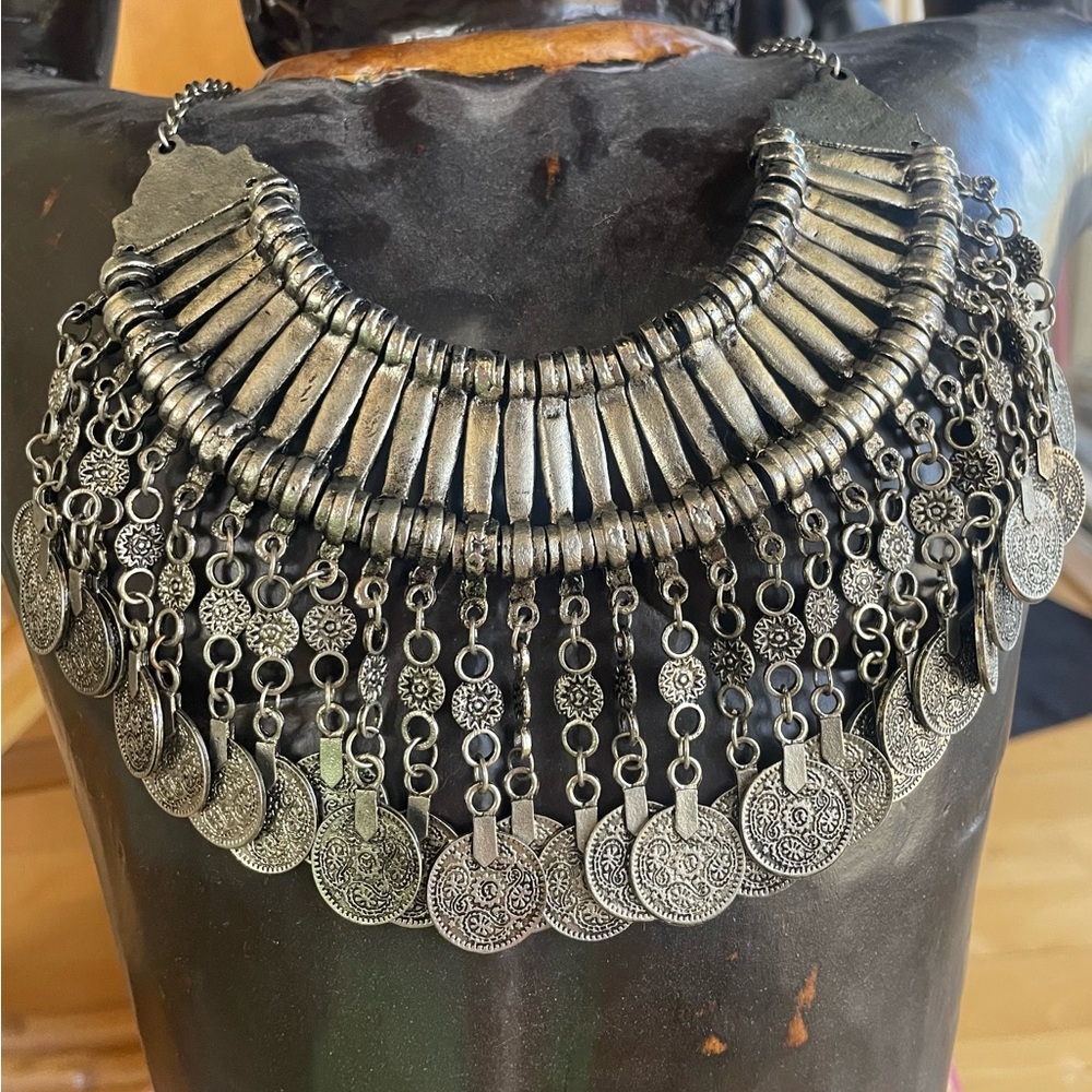 🍑HP🍑 Etro Middle Eastern Silver Coin Necklace NWOT